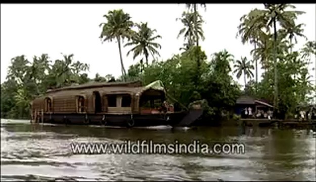 Houseboat on backwaters, Kerala