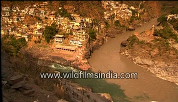 Alaknanda and Bhagirathi Confluence at Devprayag