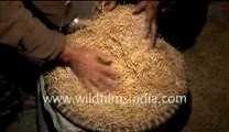 Apatani women prepare their wedding baskets