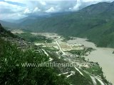 Tehri Dam in Uttarakhand, with submerged Tehri town