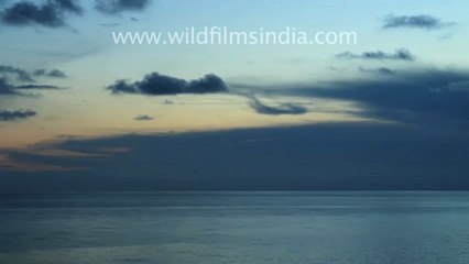 Sunset over gulf of Thailand