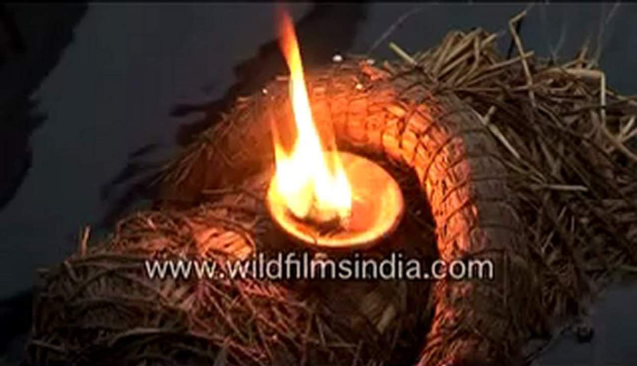 Worshipping the sun during Chhat puja