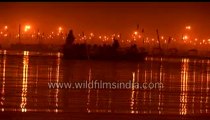 Night-time dip: Kumbh mela in India