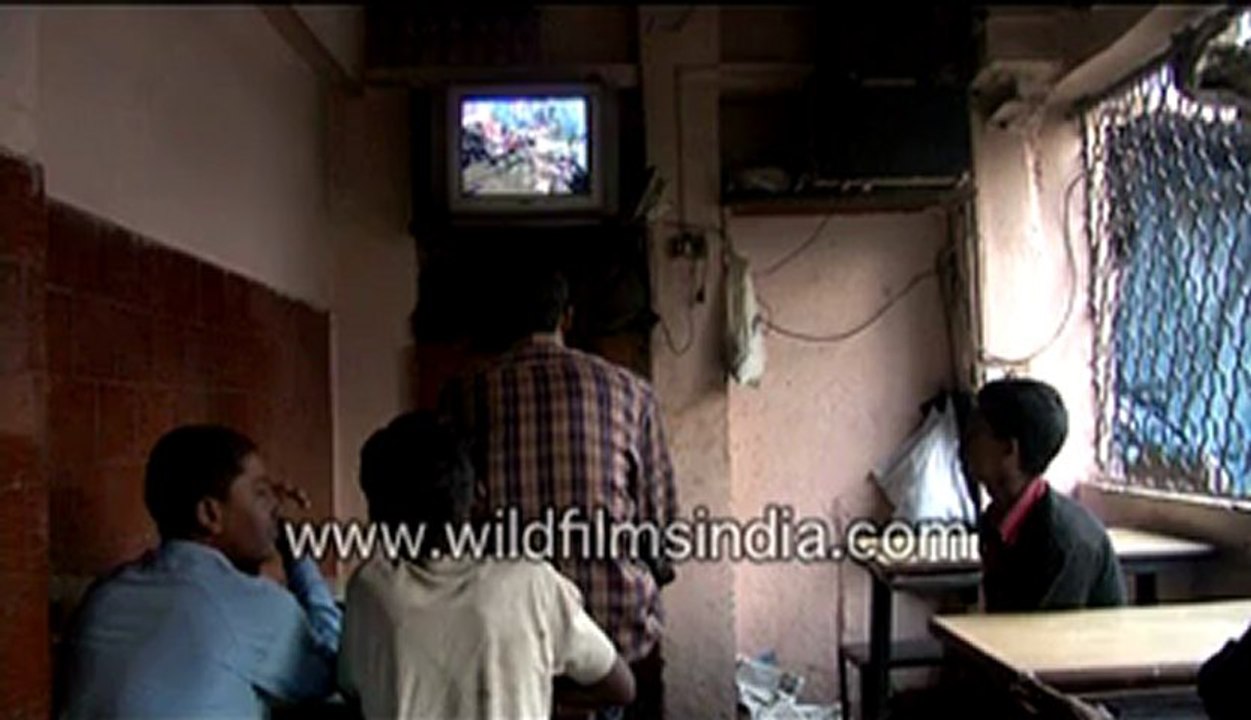 Entertainment at a roadside dhaba