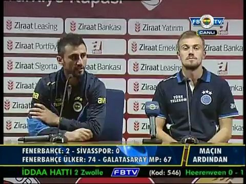 19 Aralık 2012 ZTK Sivasspor Maçı Sonrası Selçuk Şahin Mert Günok Basın Toplantısı