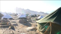 Evening view of Relief tents at Choglamsar, Ladakh