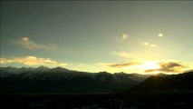 Sunset over high passes in Ladakh