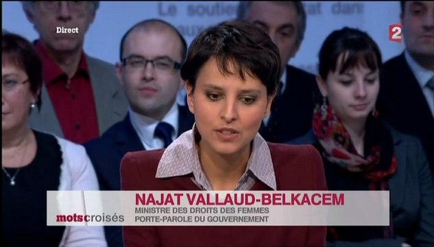 Najat Vallaud-Belkacem invitée de Mots Croisés sur France 2