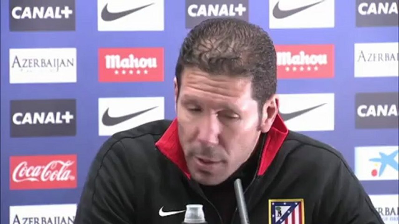 Simeone,  contento tras  "su cumpleanos" como Atlético