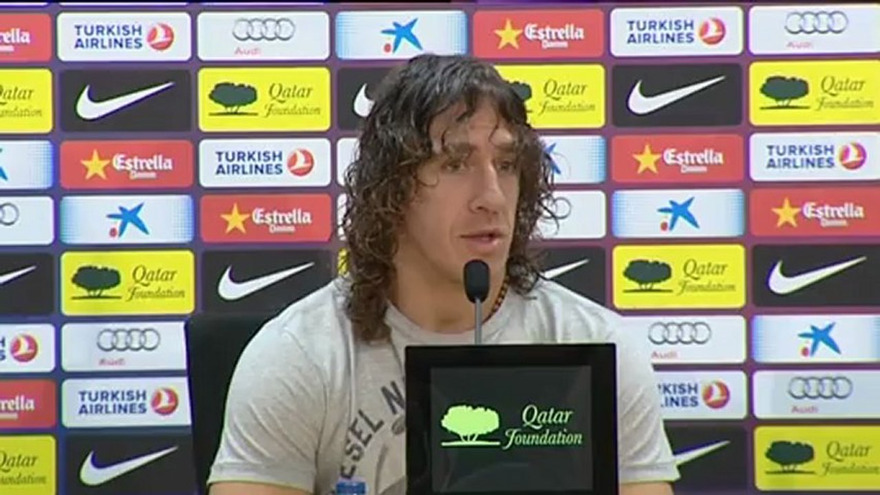Puyol "muy contento" por disputar con el Milan "una eliminatoria muy bonita"