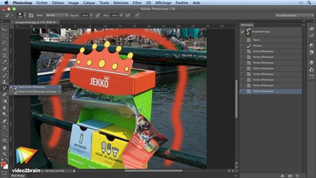 Adobe Photoshop CS6 : Outil Forme d'historique