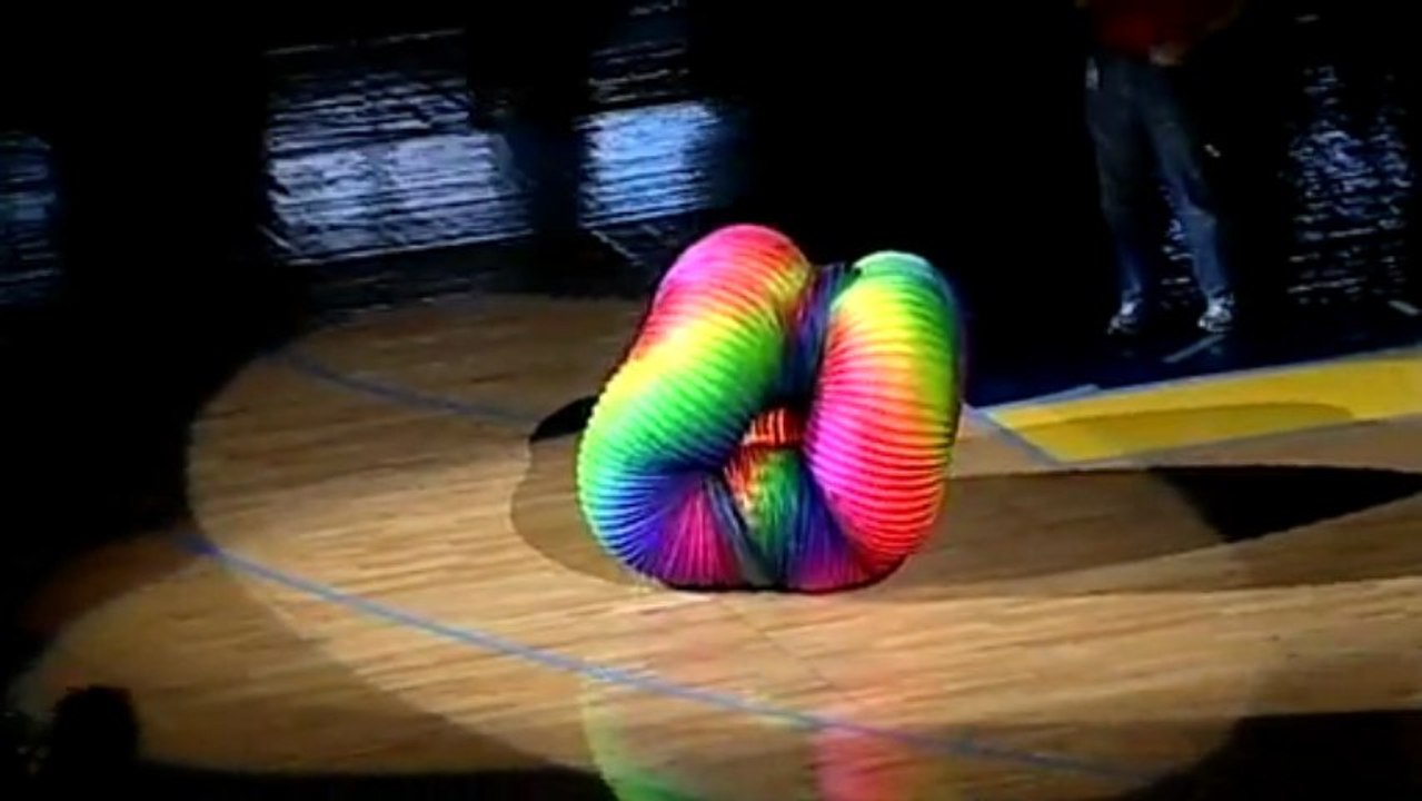 NBA Halftime Entertainment with Human Slinky