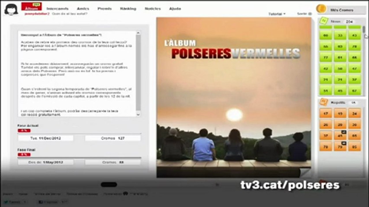 TV3 - tv3.cat/polseres - "Àlbum digital dels Polseres vermelles"