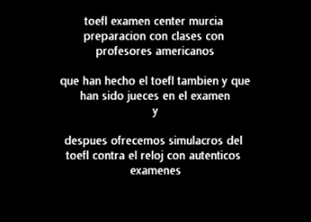 toefl centro en murcia.las universidades en america.Jugar golf con una beca!