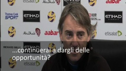 Mancini: "Continuerò a sostenere Mario, ma deve meritarselo"
