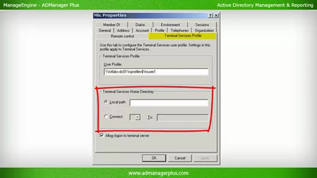 Active Directory User Objects - ManageEngine ADManager Plus
