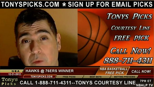 Philadelphia 76ers versus Atlanta Hawks Pick Prediction NBA Pro Basketball Preview 12-21-2012