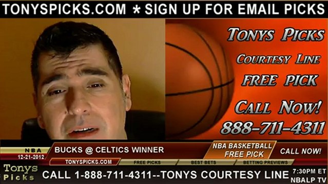 Boston Celtics versus Milwaukee Bucks Pick Prediction NBA Pro Basketball Odds Preview 12-21-2012