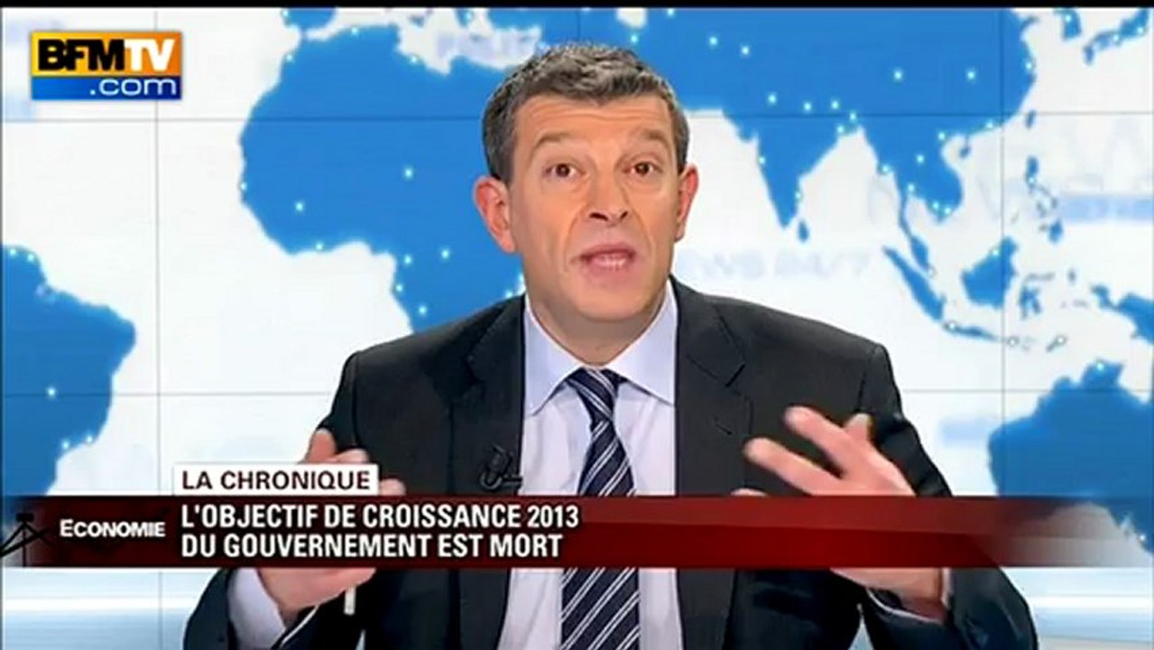 Chronique éco de Nicolas Doze : l’objectif de croissance 2013 du gouvernement est mort