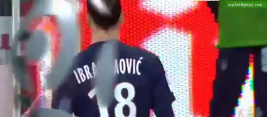 لقطة وكارت أصفر طريف لنجم السويد إبراهيموفيتش أمام بريست