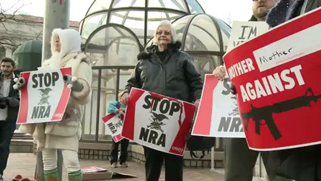 Protesters crash NRA announcement in Washington