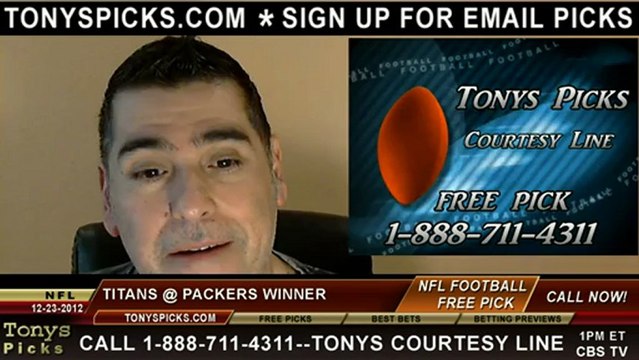 Tennessee Titans versus Green Bay Packers NFL Pro Football Pick 12-23-2012