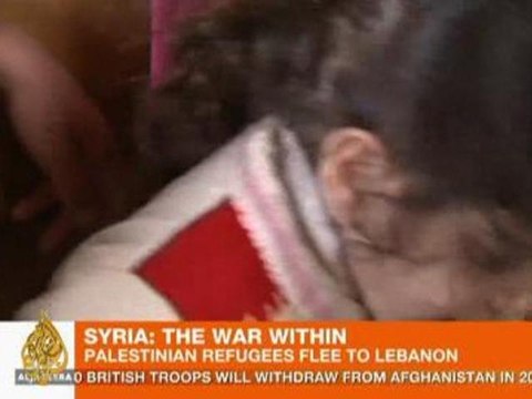 Syrian refugees escaping violence flee to Lebanon