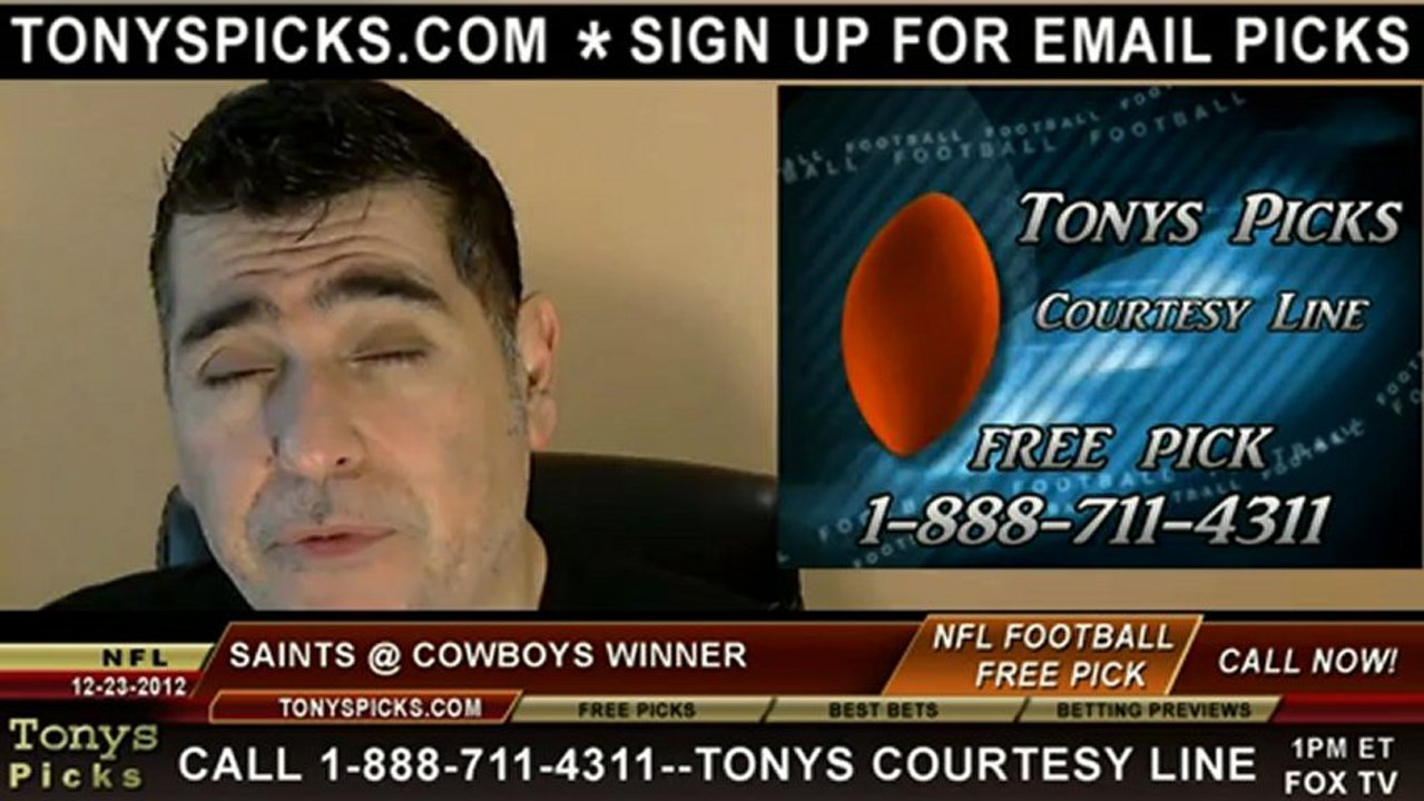 New Orleans Saints versus Dallas Cowboys NFL Pro Football Pick 12-23-2012