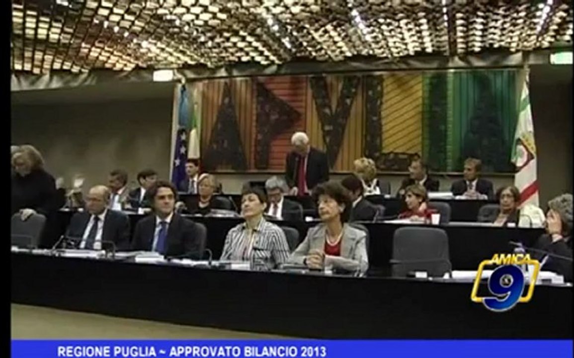 Regione Puglia | Approvato bilancio 2013