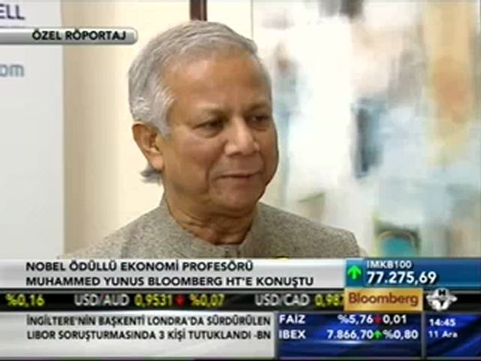 Nobel Laureate Professor Muhammad Yunus Talks with Turkish TV Channel Bloomberg on Microcredit Program