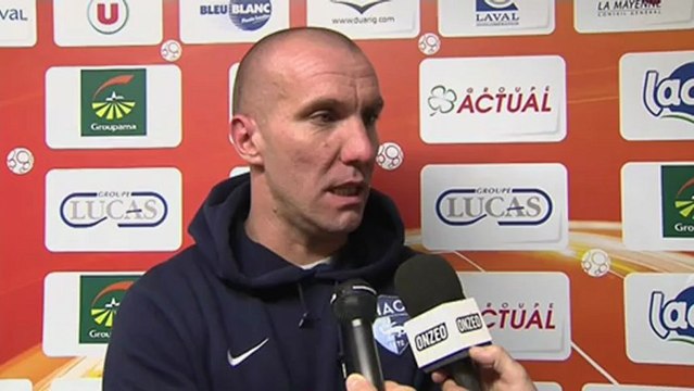 Conférence de presse Stade Lavallois - Havre AC : Philippe HINSCHBERGER (LAVAL) - Christophe REVAULT (HAC) - saison 2012/2013