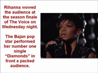 Rihanna Performed “Diamonds” On The Voice Season Finale