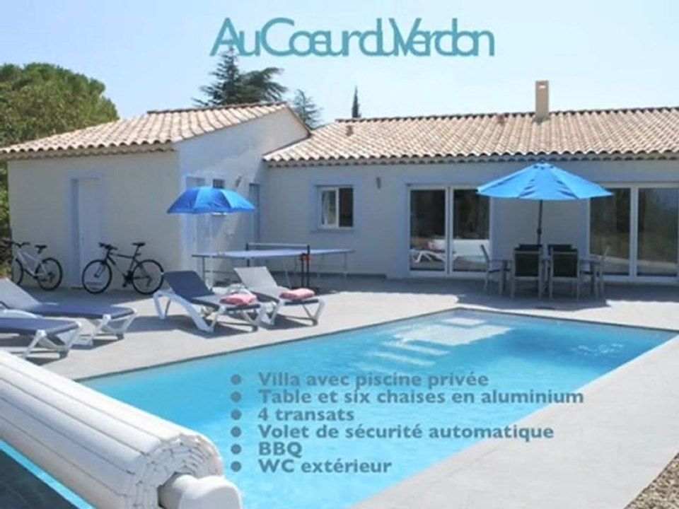 Verdon, location maison neuf "MaisonBlanche" avec pisicne privee dans le Verdon