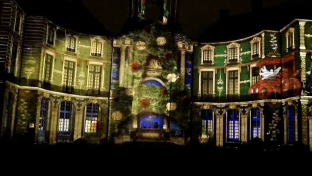 Une envie de lumières son et lumière à l'Hôtel de Ville de Rennes pour les fêtes de fin d'année 2012