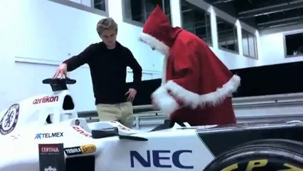 Season's Greetings - Nico meets Santa (Sauber 2012)