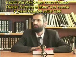 Rav Von Chaya : "Du point de vue de la réalité humaine, un Juif qui habite la terre d'Israël est un voleur !"