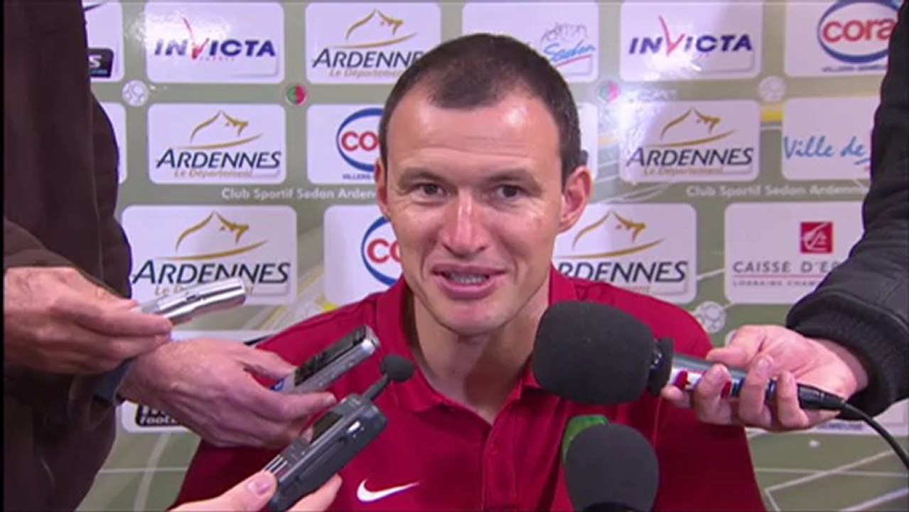 Conférence de presse CS Sedan - FC Nantes : Laurent  GUYOT (CSSA) - Michel DER ZAKARIAN (FCN) - saison 2012/2013