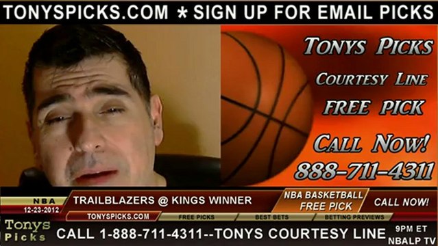 Portland Trailblazers versus Sacramento Kings Pick Prediction NBA Pro Basketball Preview 12-23-2012