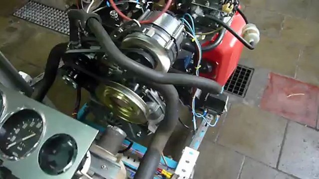 Démarrage moteur au banc d'essai