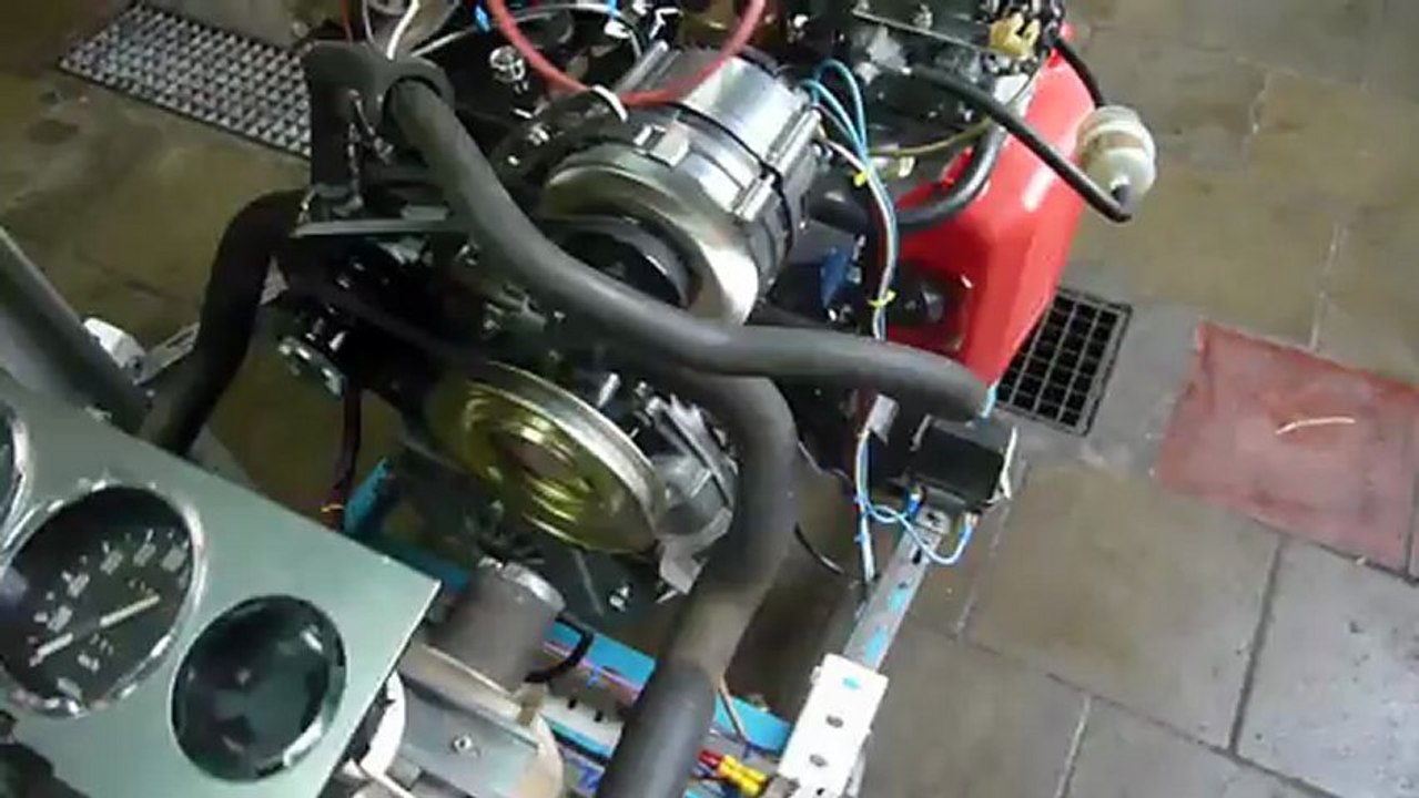 Démarrage moteur au banc d'essai