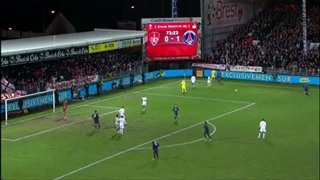 But Kevin GAMEIRO (73ème) - Stade Brestois 29 - Paris Saint-Germain (0-3) - saison 2012/2013