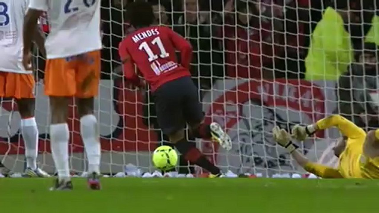 But Ryan MENDES (74ème) - LOSC Lille - Montpellier Hérault SC (4-1) - saison 2012/2013