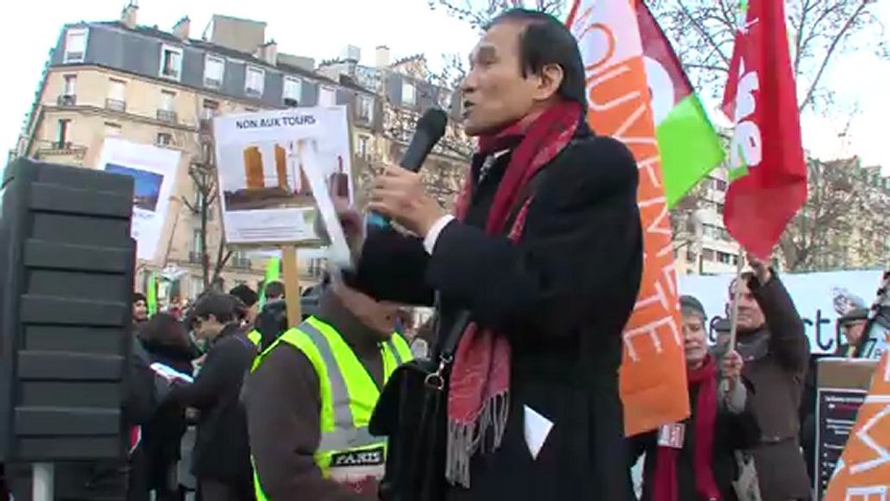 Manifestation du "Collectif contre la Tour Triangle" du 08 12 2012 Point de vue d'un habitant de Vanves