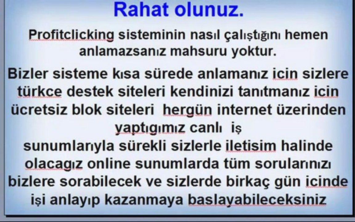 Profitclicking Türkiye Profit Clicking Türkçe tanıtım videosu - YouTube