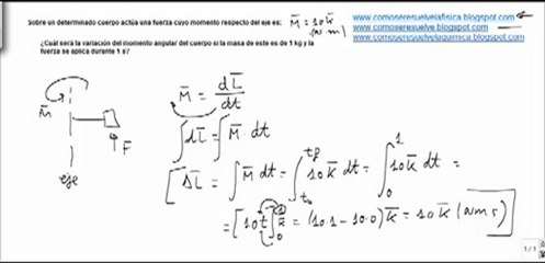 Fisica cinemática variacion del momento angular