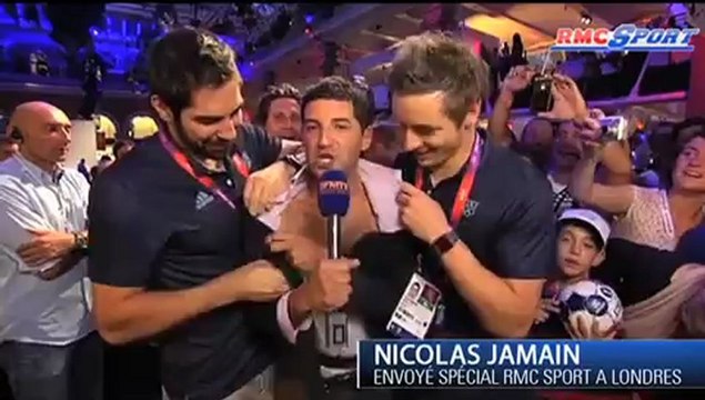 Bêtisier Rmc Sport 2012 / Nicolas Jamain déshabillé par Karabatic et Barachet