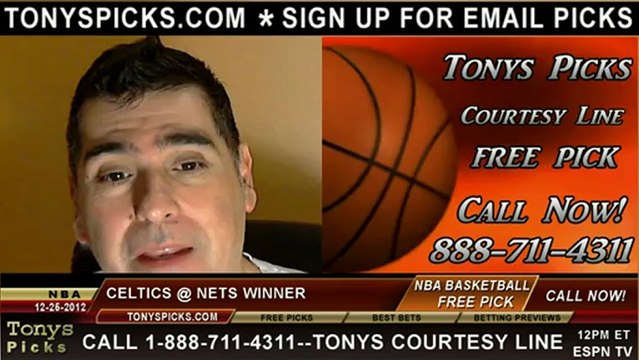 Brooklyn Nets versus Boston Celtics Pick Prediction NBA Pro Basketball Odds Preview 12-25-2012