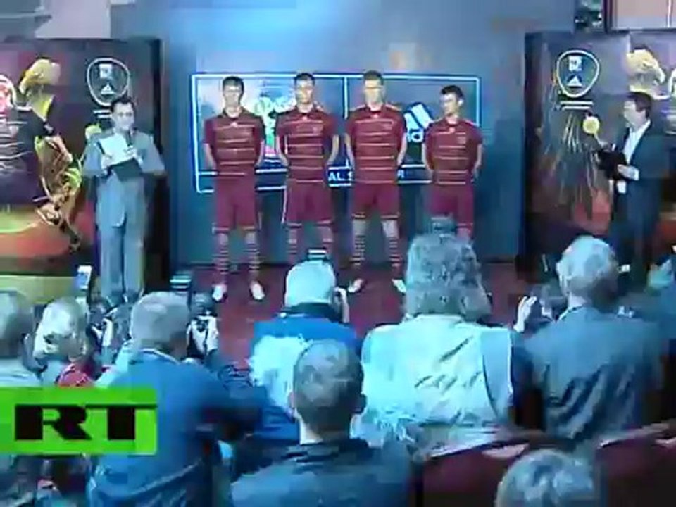Football's Kremlin Wall: Russian team unveils new strip