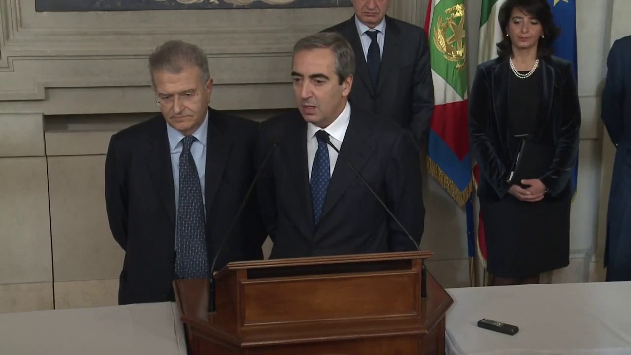 Roma - Consultazioni al Quirinale del Gruppo parlamentare Popolo della Libertà (23.12.12)