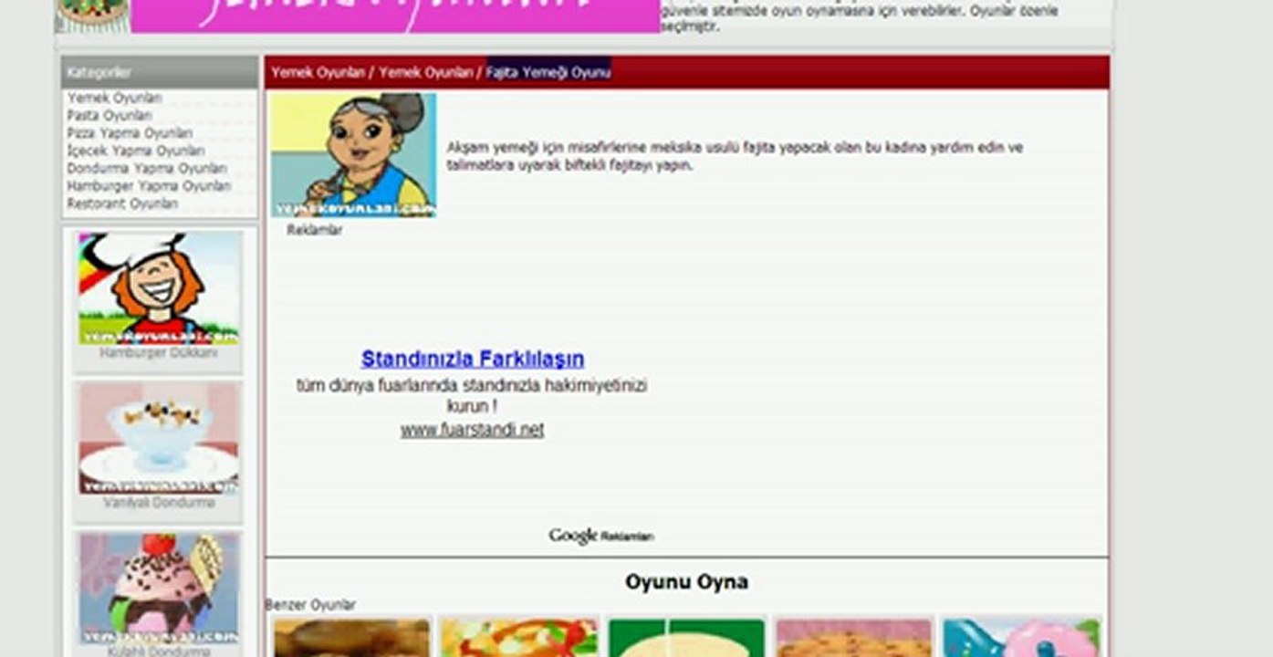 Fajita Yemeği Oyunu